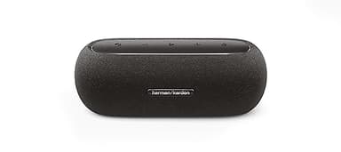 Harman Kardon Luna Bluetooth-Box in Schwarz – Tragbarer, wasserdichter Bluetooth-Lautsprecher – Bis zu 12 Stunden Akkulaufzeit