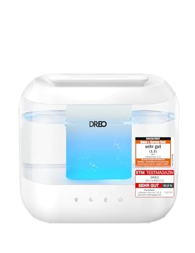 Dreo Luftbefeuchter für Schlafzimmer, Top Fill 4L Supersized Cool Mist Humidifier mit Öl-Diffusor und Nachtlicht, 36H Laufzeit, Leise Ultraschall-Luftbefeuchter für Baby-Kinderzimmer und Pflanzen