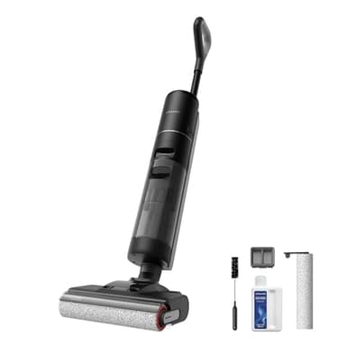 DREAME H12 Pro Ultra Nass- und Trockensauger, Bürstenreinigung 60 °C, 30 Min Heißlufttrocknung, Selbstreinigung mit festem Schaber, 16.000Pa Saugkraft, Doppel-Kantenreinigung, intell. Erkenn. & Anpass