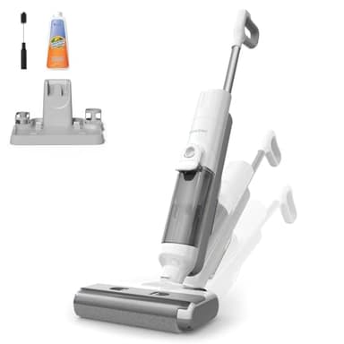 Proscenic F10 Ultra+ Nass Trockensauger, 60 Min Staubsauger mit Wischfunktion, Saugwischer Smart 3 in 1, 0,7-mm-Wandreinigung, Selbstreinigung, Anti-Tangle, LED-Display, 1.3L für Harte Boden,Tierhaare