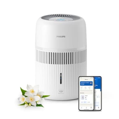 Philips Verdunstungs-Luftbefeuchter Serie 4000, Hygienische Befeuchtung, 99,97% weniger Bakterien, 3,5 L Wassertank, 275 ml/h, Räume bis 41 m², Weiß (HU4209/00)