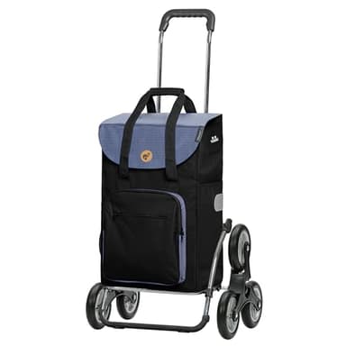 Andersen Einkaufstrolley - klappbar - 45 Liter - Treppensteiger - mit Kühlfach - belastbar 60 kg - Stahlgestell - Trolley - Rad Ø 3 x 13 cm - Royal Shopper Wismar schwarz