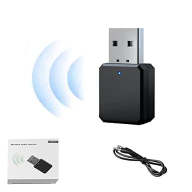 USB Bluetooth Adapter Auto, AUX/USB Dual Ausgang,mit 3,5 mm Kabel Audio Receiver, Empfänger für Home TV Stereo Wireless Music Adapter (Mode)
