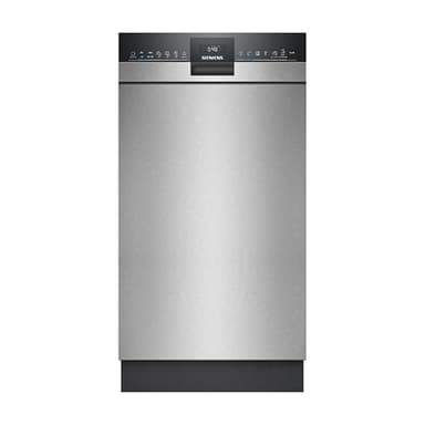 Siemens SR43ES25ME iQ300 Unterbau-Geschirrspüler, 45 cm, besonders leise, varioSpeed Plus, varioFlex Korbsystem und varioSchublade, autoOpen dry, aquaStop, Home Connect, Gebürsteter Stahl