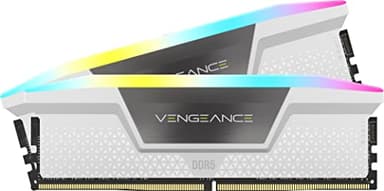 CORSAIR Vengeance RGB DDR5 RAM 32GB (2x16GB) 6000MHz CL36 Intel XMP 3.0 Desktop-Arbeitsspeicher – Weiß (CMH32GX5M2E6000C36W)