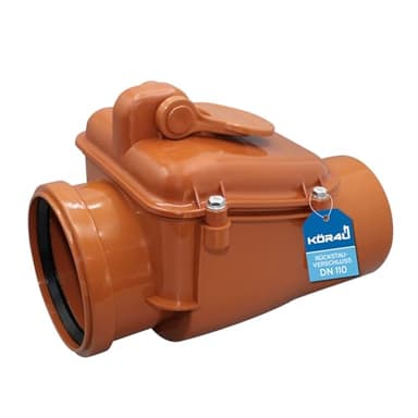 kör4u Rückstauklappe DN 110, orange, Abwasser, Rattenschutz, Rückstauverschluss (DN 110)