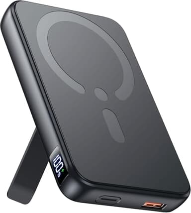 Powerbank für Magsafe, 12000mAh Magnetische Power Bank, PD 22.5W USB-A Ausgabe, Kabelloses Tragbares Ladegerät mit Typ-C-Eingang und -Ausgang, LED-Anzeige für iPhone 17/16/15/14/13/12/Pro/Pro Max