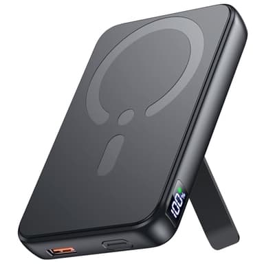 Powerbank für Magsafe, Magnetische Power Bank 12000mAh mit PD 22.5W, Schnellladung Kabelloses Powerbank mit Typ-C-Eingang und Ausgang, LED-Anzeige für iPhone 17/16/15/14/13/12/Pro/Pro Max Serie