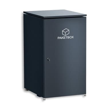 Metzler Paketbox XXL Ben, Aluminium, Anthrazit RAL 7016, mit Top-Einwurf und automatischer Falltür, Extra großes Volumen, Höhenverstellbare Füße, 68,40 x 123,30 x 81,20 cm
