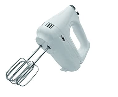 Prinz Handmixer PZ-HM1 – Testurteil Haus & Garten Test gut (1,5) 6/2024 – 200 W, 6 Stufen + Turbo, Edelstahl-Rührbesen & Knethaken, Auswurftaste, spülmaschinengeeignet