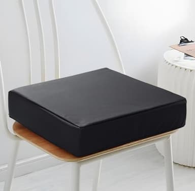 Schwar Textilien ® | Orthopädische Sitzerhöhung | Kunstleder | 40x40x10cm | Schwarz