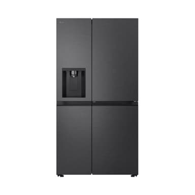 LG GSJC40EPPE Side-by-Side Kühlschrank mit Gefrierfach – Door-in-Door Funktion, Festwasseranschluss, Total NoFrost, Modern Flat Door, Matt Schwarz Metallic, 641 L