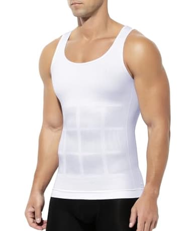Casey Kevin Shapewear Herren Kompressions Shirt Bauchweg Unterhemd Kompressionsshirt Herren Tank Top Ärmellos Body Shaper Figurformendes Bodyshaper
