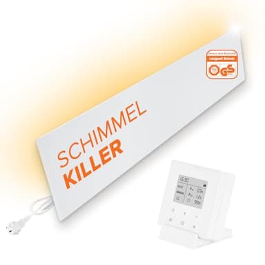 Infrarot Anti Schimmel Heizung - Schimmelentferner Wand & Bad - Mit Smart Timer - Alternative zu Schimmelspray und Antischimmelfarbe Innen Weiß - Schimmelschutz ohne Chemie - XN-IC60 PLUSMODUL