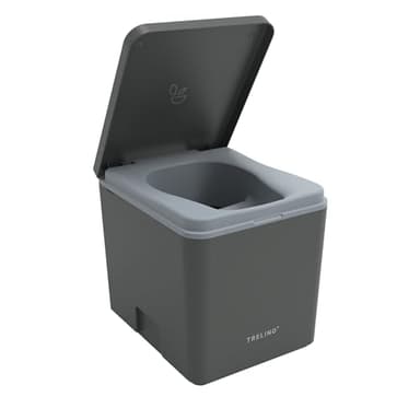 TRELINO Evo M Anthrazit (39T x 33B x 36H cm), Trockentrenntoilette, Mobile Campingtoilette ohne Chemie, Trenntoilette für Wohnmobil, Van, Camper, Camping, Garten