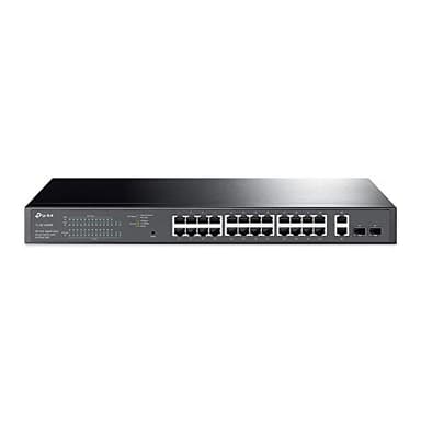 TP-Link TL-SG1428PE 28-Port Gigabit Easy Smart Switch mit 24 PoE+ Ports(2SFP Slots, 250 Watt, geschirmte RJ-45 Ports, einfache Konfiguration, ideal für kleine und mittlere Unternehmen) Schwarz