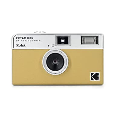 Kodak EKTAR H35 Halbformat-Filmkamera, 35 mm, wiederverwendbar, ohne Fokussierung, leicht, einfach zu bedienen (Sand) (Film und AAA-Batterie sind Nicht im Lieferumfang enthalten)