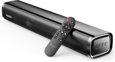 MEVOSTO 2.1 Channel Mini Soundbar for TV Devices with Integrated Subwoofer, All in One Small Soundbar, 60 W TV Speaker for PC/TV/Projector with USB Sound Card/Optical/AUX/BT5.4, Compatible PS5