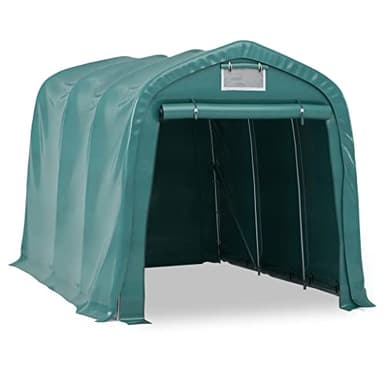 vidaXL Garagenzelt Wasserfest Zeltgarage Weidezelt Foliengarage Zelt Lagerzelt Auto Motorrad Schutz Unterstand Lagerung PVC 2,4x3,6m Grün