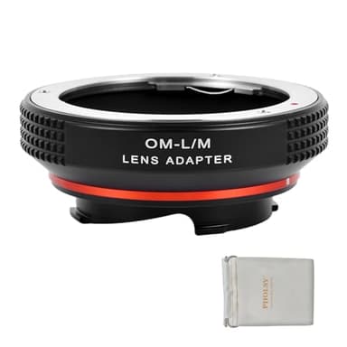 PHOLSY Objektivadapter mit 6-Bit Coding Kompatibel mit Olympus Zuiko OM Objektivs und Leica M Mount Kameragehäuse OM auf Leica M