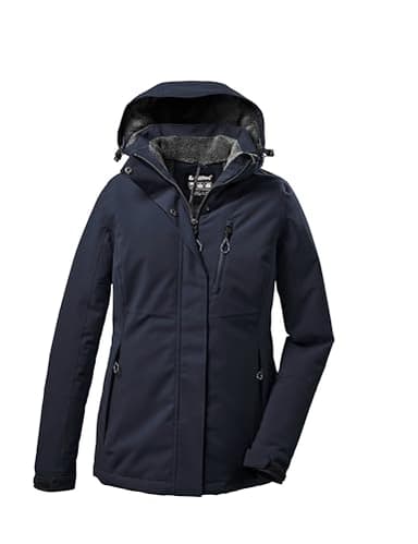 Killtec Damen Outdoorjacke Funktionsjacke mit abzippbarer Kapuze KOW 140 WMN Jckt wasserdicht, Winddicht, atmungsaktiv 00814-dunkelnavy 54