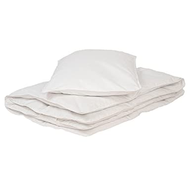 Welt der Träume Kinder Daunenset | Kinderbettdecke 100x135 cm | Kopfkissen Kinder 40x60 cm | Baby Bettdecke und Kissen | 400 g / 100 g | Daunenbettdecke | Federdecke | kein Lebendrupf