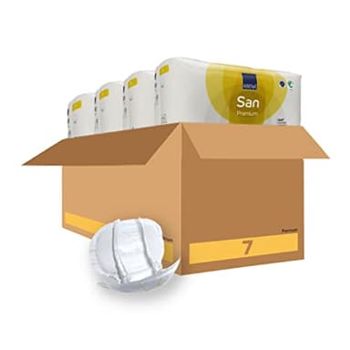 ABENA San 7 Premium Inkontinenzeinlagen MONATSPAKET (30 x 4 = 120 Stück) für Damen und Herren, 2100 ml Saugfähigkeit, schnell einziehende, diskrete und anatomische einlagen für Männer/Frauen