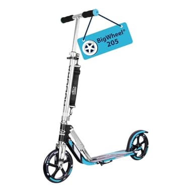 HUDORA BigWheel 205 Scooter - Stabiler Aluminium-Roller - Höhenjustierbarer & zusammenklappbarer Cityroller mit Ständer - Sportlicher Kinder- & Erwachsenenroller für bis zu 100kg