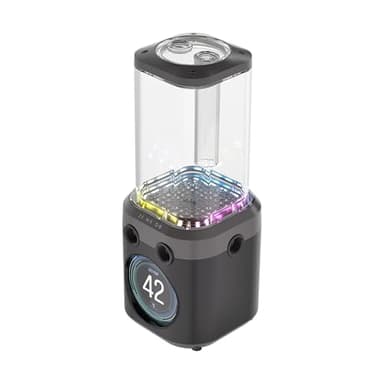 CORSAIR iCUE LINK XD6 RGB Elite LCD-Pumpen-/Behältereinheit – FlowDrive Max-Pumpe, 480x480 IPS-LCD-Bildschirm, Integrierter Temperatursensor, 22 Adressierbare RGB-LEDs – Stahlgrau