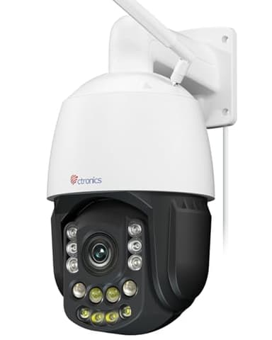 Ctronics 4K 30X 3D Optischer Zoom Überwachungskamera Aussen WLAN, 180m Nachtsicht, Auto Tracking & Zoom, Personen-/Fahrzeug-/Tier-Erkennung, 2,4/5GHz, 256GB TF Card/FTP/Cloud, Farbnachtsicht