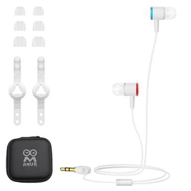 AMVR Noise Isolating Earbuds-Ohrhörer für Pico 4, Speziell für Quest 2 VR-Headset, mit Kopfhörer-Silikonhaltern (Weiß)