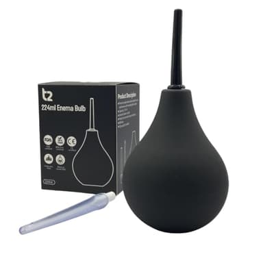 T2 224 ml Irrigator – Analdusche/Vaginaldusche zur sanften Darmreinigung, 2 Aufsätze + Reinigungsbürste, BPA‑frei, ergonomisch, für Männer & Frauen (2 Nozzles)