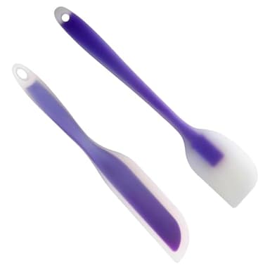 2 Stück Silicone Spatul Flexibler Silikon Spatel Kompatibel mit Thermomix Tm6 Tm5 Tm31 Hitzebeständige Spatel Hitzebeständig für Kochen Mischtopf, Backen Spülmaschinenfest und Leicht zu Reinigen Lila