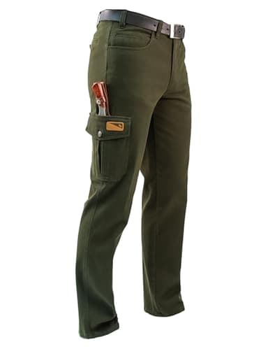 La Chasse® Jagdhose Monza - Robuste Arbeitshose für Herren - Cargohose mit Stretch, Schmutz- & Wasserabweisend - Taktische Outdoorhose für Trekking & Wandern - Olivgrün Wanderhose Jägerhose von Oefele