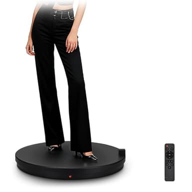 Elektrischer Drehteller 62cm 100kg Tragfähigkeit mit Fernbedienung, Displayständer Elektrischer 360-Grad-Drehteller Für Die Fotografie, Winkel Geschwindigkeitswinkel und Richtung Einstellbar (Schwarz)