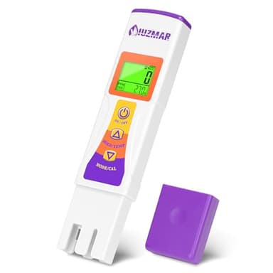 UIUZMAR Digitaler TDS Messgerät Wasser, Wassertester Trinkwasser, Leitungswasser, 3-in-1 PPM EC Temperatur Messgerät mit LCD Anzeige, Geeignet für Gefiltertes Wasser, RO Systeme, Brunnenwasser