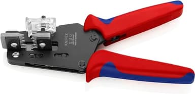 KNIPEX Präzisions-Abisolierzange, für PV-Kabel, 4/6/10 mm², präzise Formmesser, einstellbarer Längenanschlag, Solar-Kabel, 12 12 12