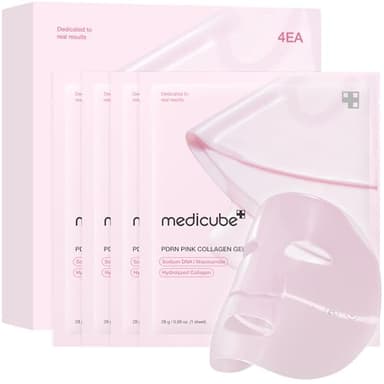 medicube Salmon Dna Pdrn Pink Collagen Jelly Gel Mask Overnight Face Mask for Glass Glow Hautelastizität. hydratisierend. straffend und feuchtigkeitsspendend. 4 Stück (1 Packung)