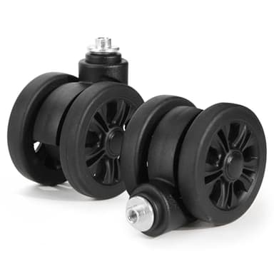 GUGULUZA 2 Stück Universal Ersatzrollen 55mm für Koffer Gepäckkoffer, Schwarz