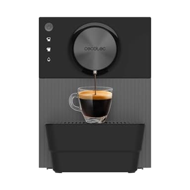 Cecotec Cremmaet Cube Kompakt-Kaffeemaschine, 1350 W, Presssystem mit 10 g, Pre-Infusionssystem, 19 bar, Thermoblock-System, 5 Mahlstufen, Touch-Bedienfeld