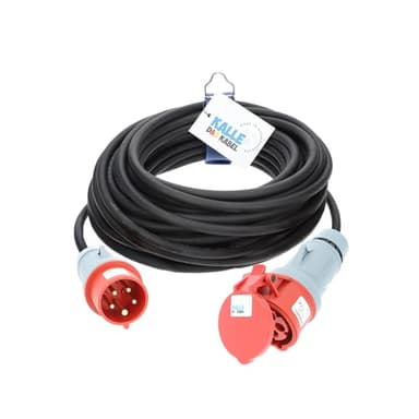 KALLE DAS KABEL CEE 400V Verlängerungskabel Starkstromkabel Kraftstromkabel Starkstromverlängerung Gummiverlängerung H07RN-F 5G2,5mm² 16A 20 Meter
