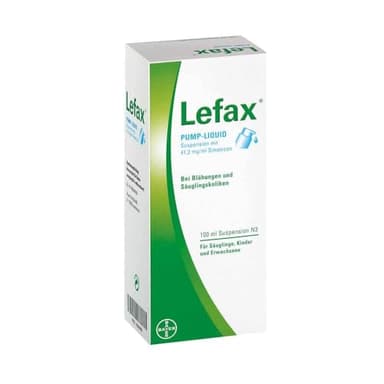Lefax Pump-Liquid - bei Säuglingskoliken und gegen Blähungen bei Babys und Erwachsenen - mit 41,2 mg Simeticon - mit praktischer Dosierpumpe - 1 x 100 ml