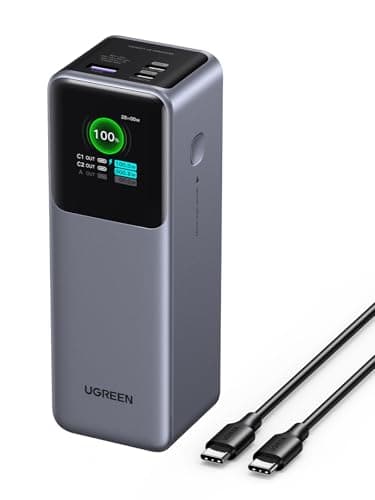 UGREEN Nexode Power Bank 25000mAh 200W Powerbank mit 3 Ports, externer Akku mit digitalem Display, USB C PD 3.1, kompatibel mit iPhone 17/16/15/14 Pro Max, Galaxy S24 Ultra, MacBook Pro, Dell, mehr