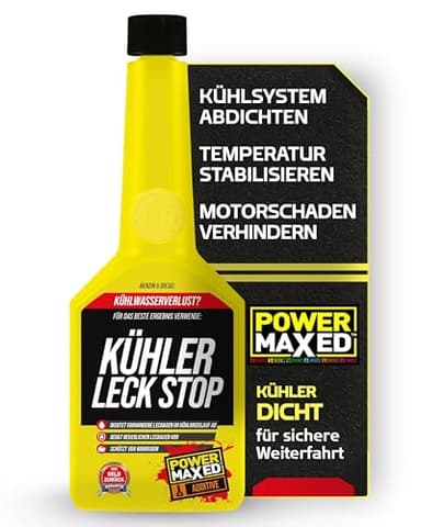 PowerMaxed Kühler Leck Stop 325 ml – Kühlerdichtmittel für undichte Kühlsysteme – Dichtet Mikrorisse & Leckagen zuverlässig ab – Schützt vor Überhitzung