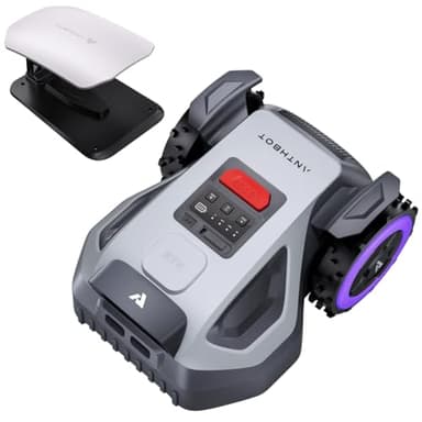 ANTHBOT M9 Mähroboter mit passender Garage, ohne Begrenzungskabel mit RTK-Navigation und Dual-Vision, KI-Hindernisvermeidung, für Gärten bis 900 m² (max. 1200 m²), Rasenroboter mit 45% Steigung