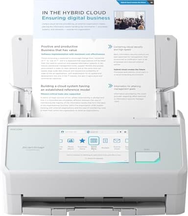 ScanSnap iX2500 Weiß Dokumentenscanner – Ultraschneller Duplex-Scanner mit 45 S./Min., 100-Blatt-ADF, 600 DPI, 5″ Touchscreen, WLAN/Bluetooth/USB-Konnektivität