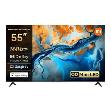 XIAOMI TV S Mini LED 55 Zoll (140 cm), 4K UHD Smart TV, 144Hz (240Hz Game Boost Mode), Dolby Atmos & Vision, HDR10+, Triple Tuner, DVB-C/S/S2/T/T2, Google TV, MEMC, Airplay, Google Assistant