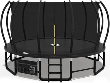 Devoko Trampolin Outdoor Ø228/305/366/427 cm, GS-Zertifikat, Mit verstärkten Beintraversen, Stabil, Robust und Belastbar, Einteilige Konstruktion für Kinder und Erwachsene