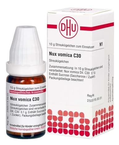 DHU Nux vomica C30 Streukügelchen, 10 g Globuli