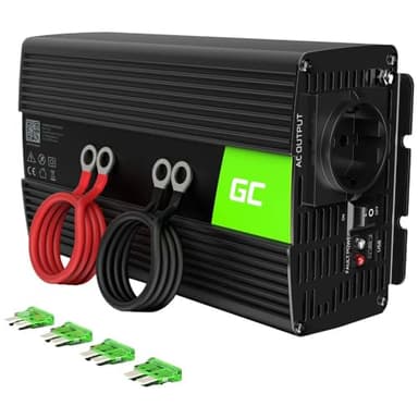 Green Cell 1000W/2000W 12V auf 230V Reiner Sinus Volt kfz Spannungswandler Wechselrichter Konverter Pure Sine Wave Power Solar Inverter DC AC Umwandler Stromwandler Wohnwagen Auto Autoladegerät